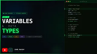 Python Variables Data Types in Hindi Part 2 Python Tutorial for Beginners Code Hacker