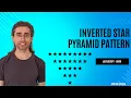 Inverted Star Pyramid Pattern in JavaScript Pattern Printing Series
