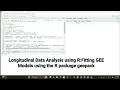 Longitudinal Data Analysis using R How to Fit GEE Models using the R Package geepack