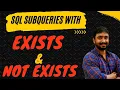 SQL Subqueries with EXISTS and NOT EXISTS SQL Tutorial for Beginners