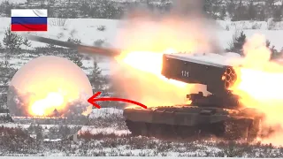 Download BRUTAL FIRE ‼️ Russian TOS-1A Thermobaric Bomb in Action Destroyed Target MP3