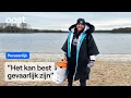 Lagu Zo! Julia zwemt met temperaturen rond het vriespunt | RTV Oost