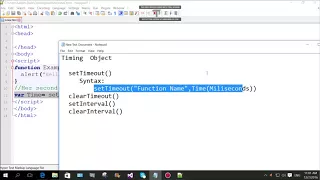44 Time Object SetTimeout ClearTimeout In JavaScript Part 1 In Hazaragi Language