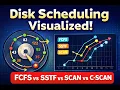 Disk Scheduling Made Easy FCFS vs SSTF vs SCAN vs C-SCAN Live Project Demo