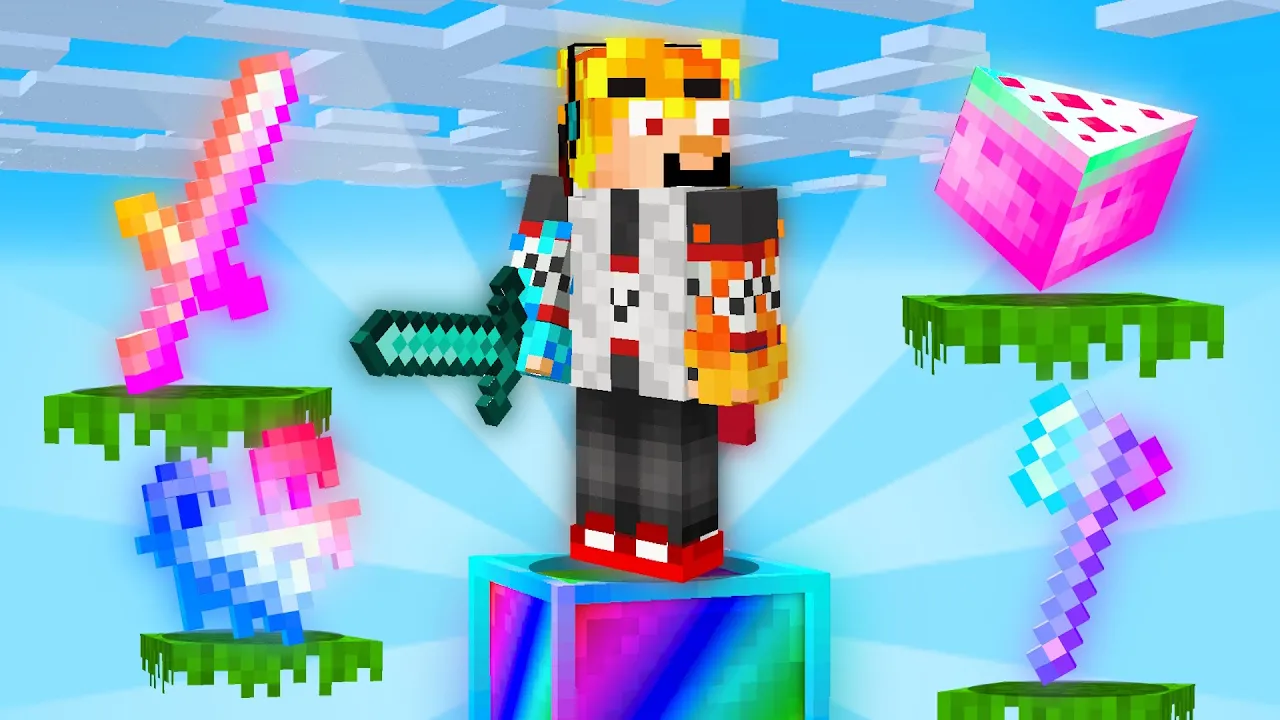 Přežil jsem 24 hodin na 1 ŠÍLENÝM BLOCKU v Minecraftu