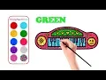 Drawing and Coloring Organ for Kids with Colored Glitter