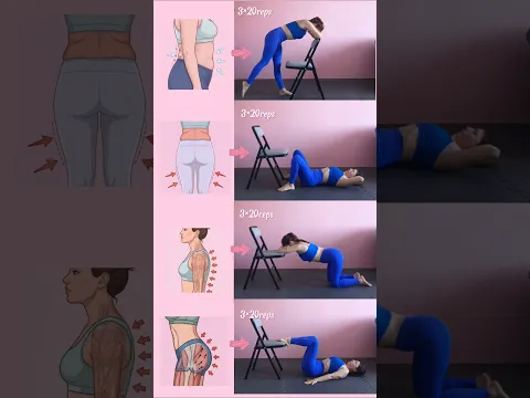 Full body chair workout at home✨