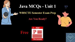 Java MCQ Questions for WBSCTE Unit 1 Semester Exam Prep