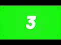 3 Seconds Countdown with Visual Effects and Sound Design - Green Screen 4K High Quality