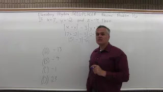 ACCUPLACER Review Elementary Algebra Problem 16 - Mathematics with Dan Avedikian