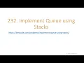 LeetCode 232 Implement Queue using Stacks With O 1 for pop and peek