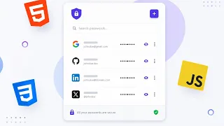 Password Manager in HTML CSS JS