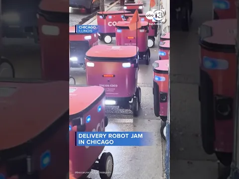 Delivery robot jam in Chicago