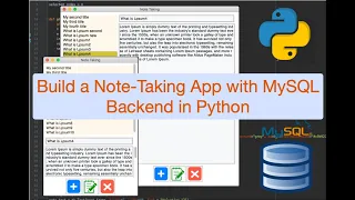 Build a Note-Taking Application with MySQL Backend in Python