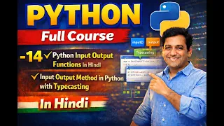 14 Python Input Output Functions in Hindi Input Output Method in Python with Typecasting