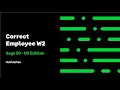 Sage 50 US - Correct Employee W2
