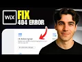 How To Fix The 404 Not Found Error In Wix Tutorial 2026