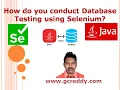 How do you conduct Database Testing using Selenium