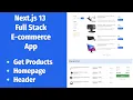 Next js 13 Full Stack E-commerce App Get All Products Homepage Header