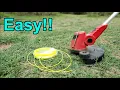 How to reload restring Hyper Tough Walmart 20V battery trimmer weed eater
