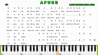 Download #not piano tutorial ( not angka ) lagu apuse - lagu daerah irian jaya MP3