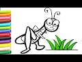 how to draw ants insect cricket mantis coloring pages Art Colours for Kids