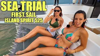 Island Spirit 525e Yacht Sea Trial: First Sail!