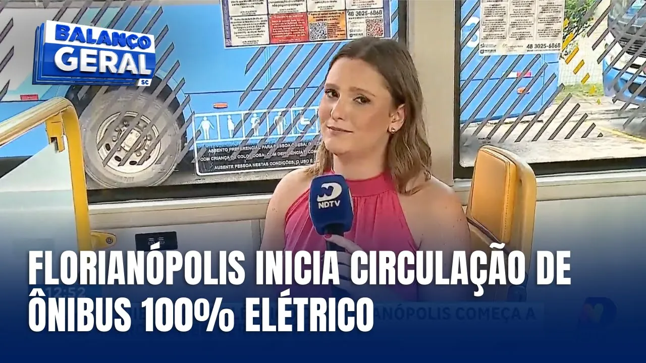 Florianópolis inicia circulação de ônibus 100% elétrico para um transporte sustentável