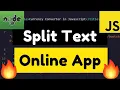 Node js Express Text Splitter By Space Comma and Semicolon Online Tool Using Split Method in JS
