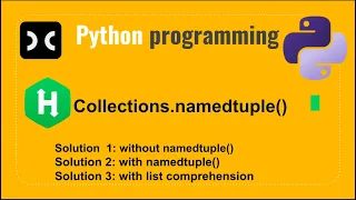 Collections namedtuple HackerRank Collections Python Programming Coding