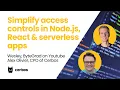 Implementing Access Control in Node js React Serverless Apps