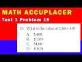 Math Accuplacer - Test 1 Problem 15