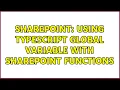 Sharepoint Using TypeScript global variable with SharePoint functions