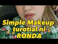 simple makeup with ronda