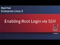 Enabling Root Login via SSH RHEL8 RHEL9 Tech Lambert Tutorial