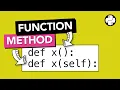 Difference between function and method in Python Is it just self
