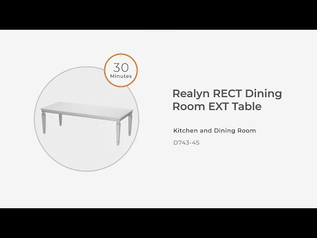 Realyn - Rectangular Dining Room Extension Table - Chipped White