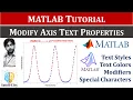 Plotting in MATLAB Part 4 Axis Text Properties Change Figure Text Styles Colors in MATLAB