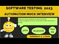Automation Mock Interview Skills Manual Java Selenium TestNG Software Testing Zone