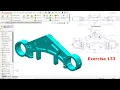 SolidWorks Advanced tutorial exercise 133-Lower Bracket