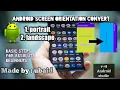 v Android Screen Orientation portrait landscape how to convert Basic for beginners