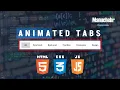 Animated tabs HTML CSS JS