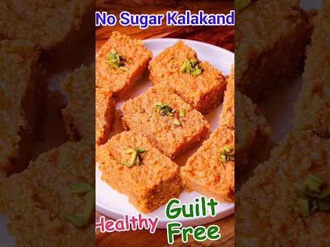 No Sugar Kalakand That Tastes Like a Cheat Dessert! 😍 Guilt Free Kalakand Recipe