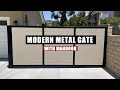 Modern Metal Gate with Mandoor JIMBO S GARAGE