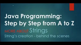 20 String intern method Java Programming Step by Step from A to Z