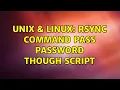 Unix Linux rsync command pass password though script 2 Solutions