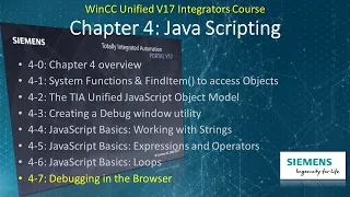 WinCC Unified v17 16 JavaScript Debugging in Chrome Browser