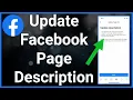 How To Update Edit Your Facebook Page Description