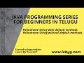 How to Check Given String is Palindrome or Not JAVA Program to Check String is Palindrome or not