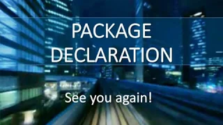 Core Java 31 Package Declaration